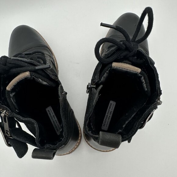 Reserved Black Leather Combat Boots Size 10